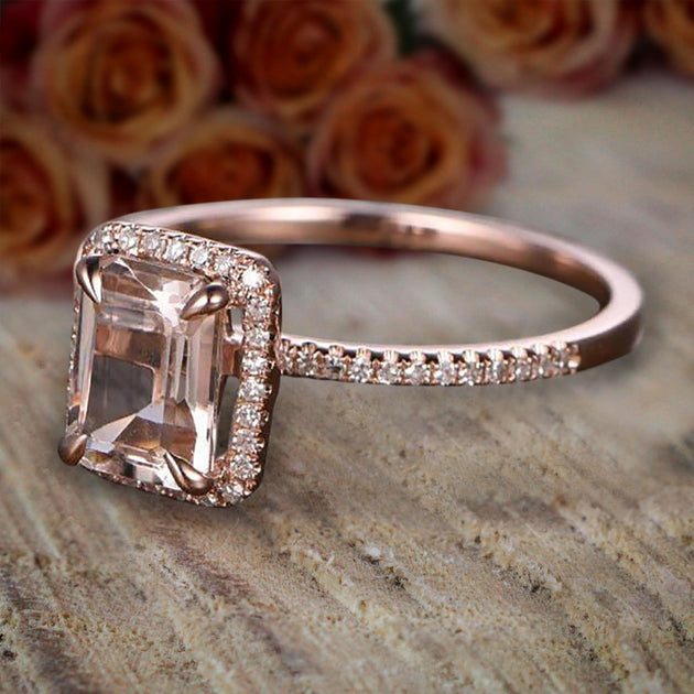 Light pink morganite engagement sale ring