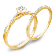 1.50 Carat Diamond Moissanite Wedding Set Engagement Ring 