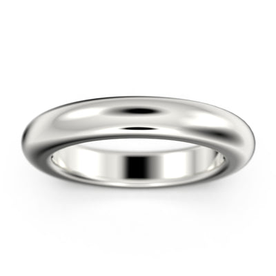 Weddign Band 4mm Comfort Fit 18K Gold Over Silver Wedding Ring