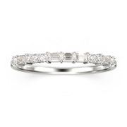 Love Ring 0.44 ct Diamond Moissanite 18K Gold Over Silver Wedding Band