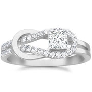 Mesmerizing Moissanite Wedding Ring 1.25 Carat Princess Cut Moissanite Diamond 
