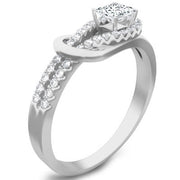 Mesmerizing Moissanite Wedding Ring 1.25 Carat Princess Cut Moissanite Diamond on 10k White Gold