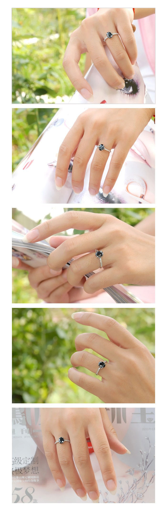1.30 Carat Sapphire Engagement Ring on 10k White Gold