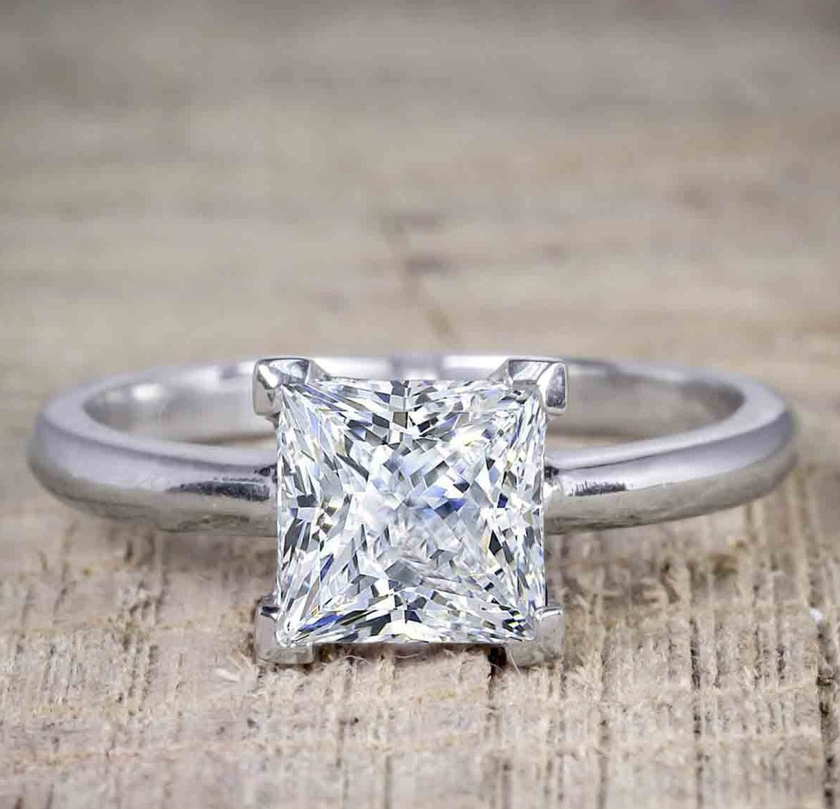 Buy Barkev's Princess Cut Diamond - Bezel Set Engagement Ring – Ben Garelick