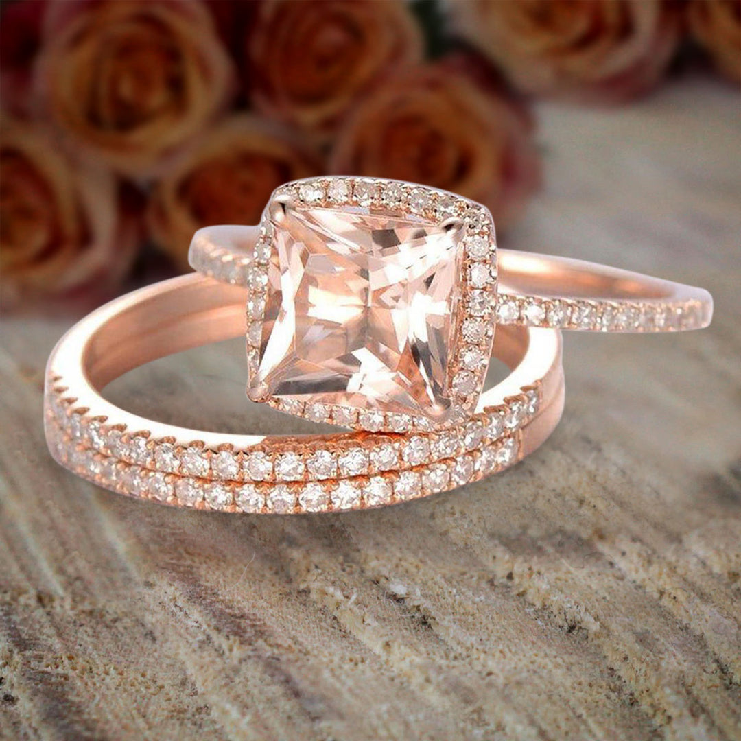 Rose gold princess cut solitaire engagement ring new arrivals
