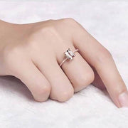 Sale: 1.25 Carat Morganite (emerald cut Morganite) and Diamond Engagement Ring 