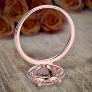 Huge Sale Antique Design Halo 1.25 carat Morganite and Diamond Halo Engagement Ring in 10k Rose Gold
