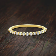 Stunning Round Diamond Moissanite Wedding Band Promise Ring Anniversary Gift 10k Gold