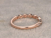 0.50 Half Eternity Wedding Ring Beautiful Twist Curve Wedding Ring Band