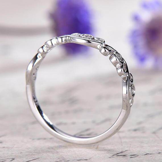0.25 Carat Antique Style Diamond Wedding Ring 