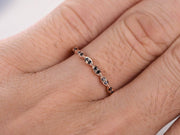 0.25 Carat Art Deco Style Black Diamond Wedding Ring Wedding Band on 10k Rose Gold Buy Now