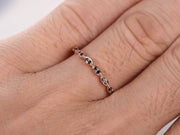 0.25 Carat Art Deco Style Black Diamond Wedding Ring Wedding Band 