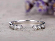0.25 Carat 10k White Gold Wedding Band with Diamonds Anniversary Ring