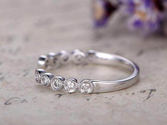 0.25 Carat Ring Wedding Band with Diamonds Anniversary Ring