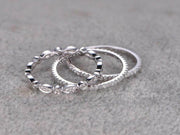 1.50 Carat 3 wedding Ring set Wedding Band Stackable Ring set Anniversary Ring Bridal Ring
