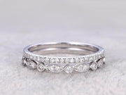 0.5 Carat 2 pcs Diamond Wedding Ring Set Stacking art deco wedding band Ring set 