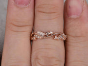 0.50 Carat Diamond Wedding Ring Full Eternity Milgrain Floral Anniversary ring