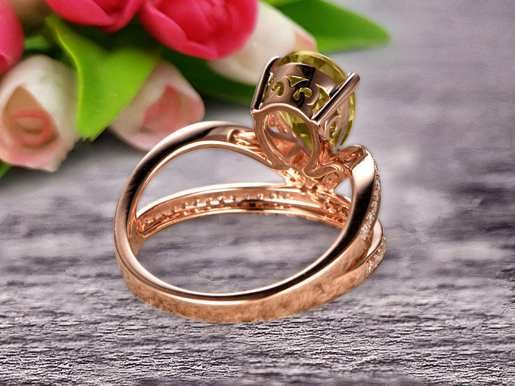 Pear Shape 1.50 Carat Champagne Diamond Moissanite Engagement Ring Wedding Ring Anniversary Ring On 10k Rose Gold Curved V Split Shank Band Glaring Staggering Ring