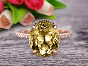 1.50 Carat Oval Cut Champagne Diamond Moissanite Engagement Ring Wedding Ring Anniversary Gift On 10k Rose Gold Filigree Retro Vintage Floral Set