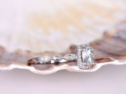 Classic 1.50 Carat Moissanite and Diamond Wedding Ring 