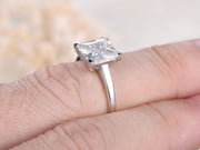 Classic Princess cut Solitaire 1 Ct Moissanite Engagement Ring 