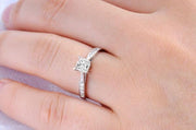 Vintage Moissanite Wedding Ring 1.50 Carat Princess Cut Moissanite 