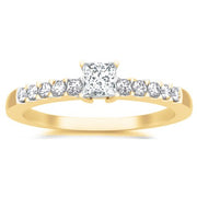 Classic Moissanite Bridal Set Engagement Ring 1.25 Carat on 10k White Gold
