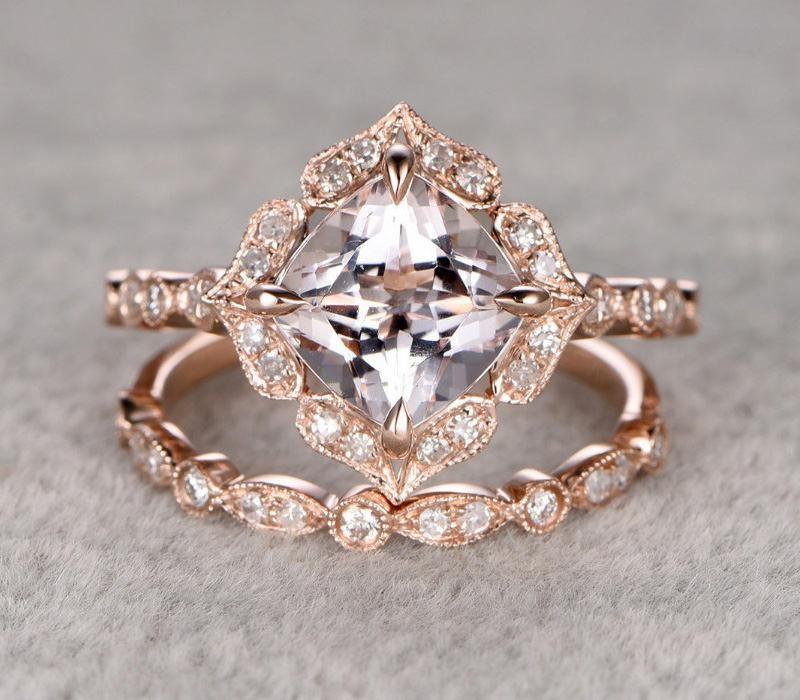 Oval Shaped Pink Morganite Engagement Ring – IfShe UK