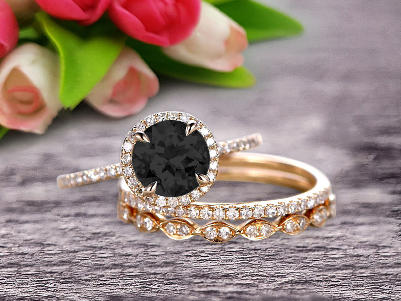Oval Gold Rings With Black Stone Engagement Rings Black Onyx Rough