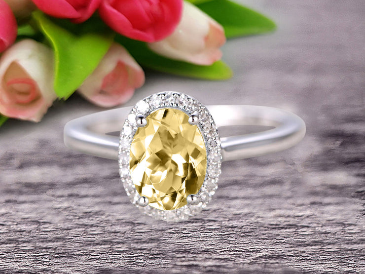 1.25 Carat Oval Cut Champagne Diamond Moissanite Engagement Ring Wedding Anniversary Gift On 10k White Gold