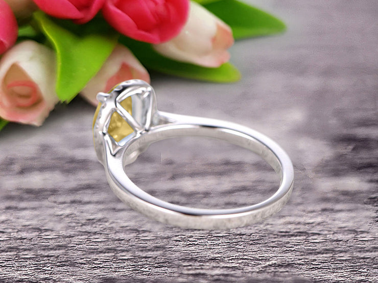 1.25 Carat Oval Cut Champagne Diamond Moissanite Engagement Ring Wedding Anniversary Gift On 10k White Gold