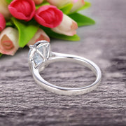 1.25 Carat Oval Cut Aquamarine Engagement Ring Wedding Anniversary Gift On 10k White Gold