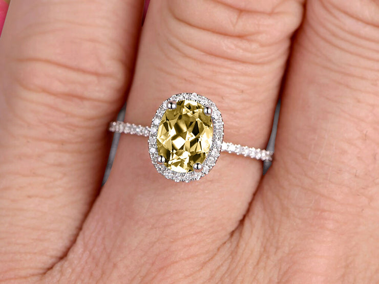1.50 Carat Oval Cut Champagne Diamond Moissanite Engagement Ring Wedding Anniversary Gift On 10k White Gold