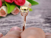Cushion Cut 1.50 Carat Champagne Diamond Moissanite Engagement Ring Anniversary Gift 10k Rose Gold Curved Basket Under