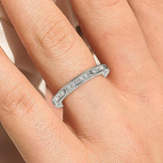 Wedding Ring 0.10 Ct Delicate Antique Scroll Moissanite Diamond Wedding Band 10K/14K/18K Solid Gold