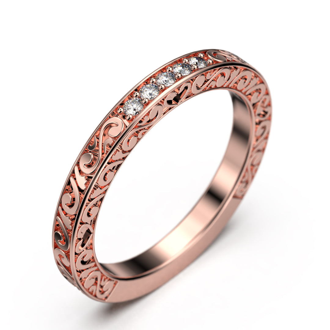 SALE ! WERT 1170 € BRILLANT RING 585er/14 KT fashion ROSEGOLD vxlt H862