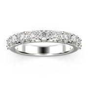 Wedding Ring 0.88 ct Moissanite Diamond 18K Gold Over Silver Wedding Band