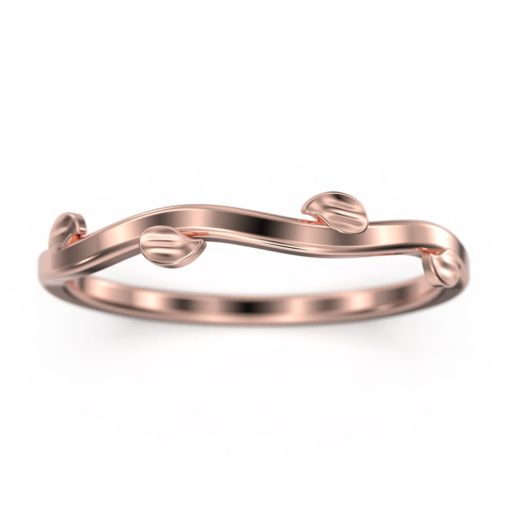 Winding Willow 10K/14K/18K Solid Gold Wedding Band