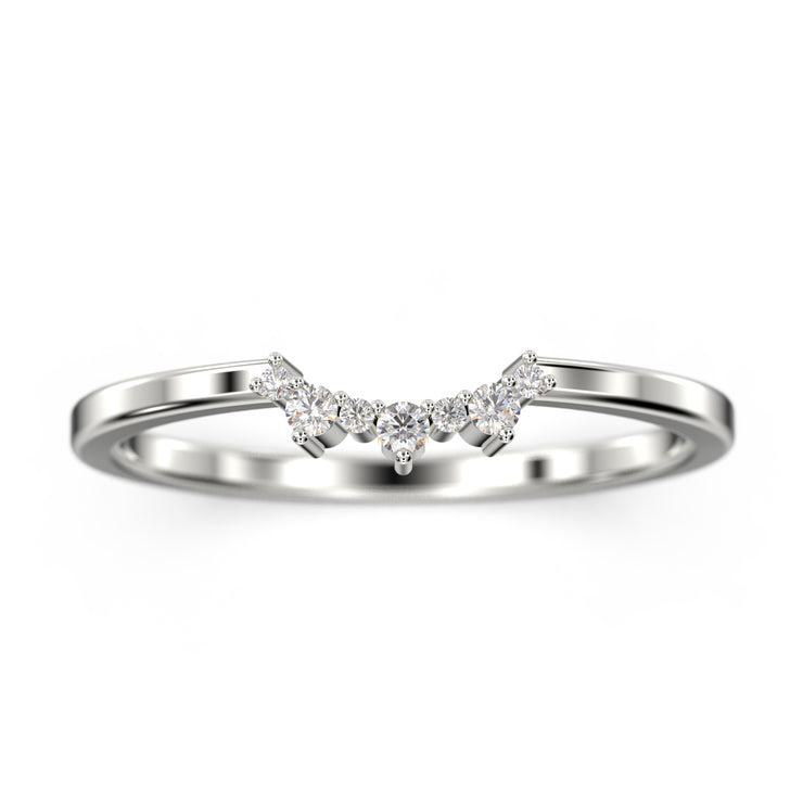 Wedding Ring 0.10 Ct Moissanite Diamond 10K/14K/18K Solid Gold Wedding Band