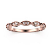 Moissanite Diamond Ring 0.12 ct Wedding Band 18K Gold Over Silver