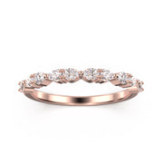 Moissanite Diamond Ring 0.60 Ct Wedding Band 10K/14K/18K Solid Gold