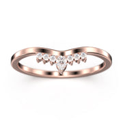 Engagement Ring 0.12 Ct Diamond Moissanite Ring 10K/14K/18K Solid Gold Wedding Band