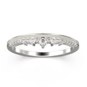 Engagement Ring 0.25 Ct Crown Diamond Moissanite 10K/14K/18K Solid Gold Wedding Band