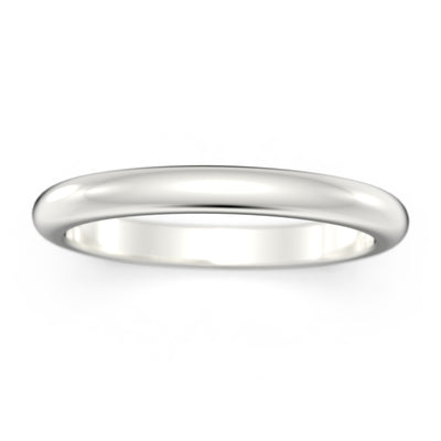 Comfort fit 2.5mm band width 18K Gold over silver wedding ring