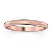Comfort fit 2.5mm band width 18K Gold over silver wedding ring