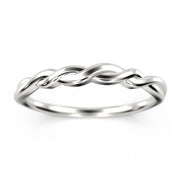 Wedding Ring 18K Gold Over Silver Twisted Vine Wedding Band