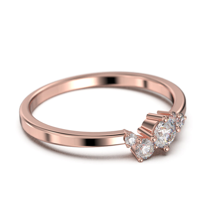 Minimalist Moissanite Diamond Ring 10K/14K/18K Solid Gold