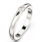Vertex 0.17 Ct Moissanite Diamond Ring 10K/14K/18K Solid Gold Wedding Band