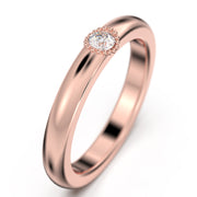 Vertex 0.17 Ct Moissanite Diamond Ring 10K/14K/18K Solid Gold Wedding Band