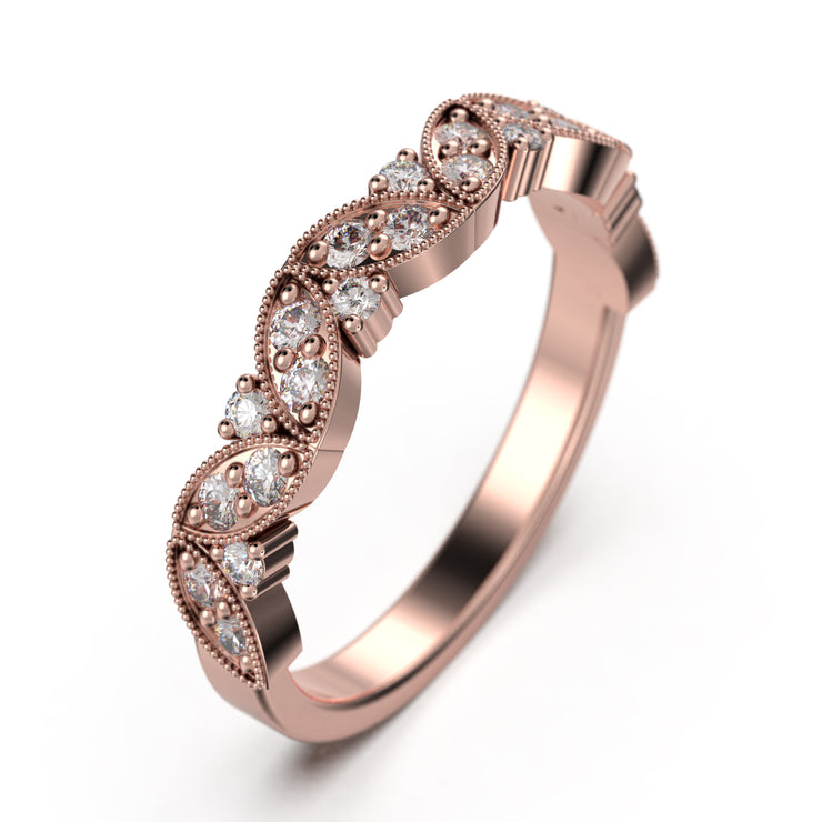Classic Moissanite Diamond Wedding Ring 10K/14K/18K Solid Gold